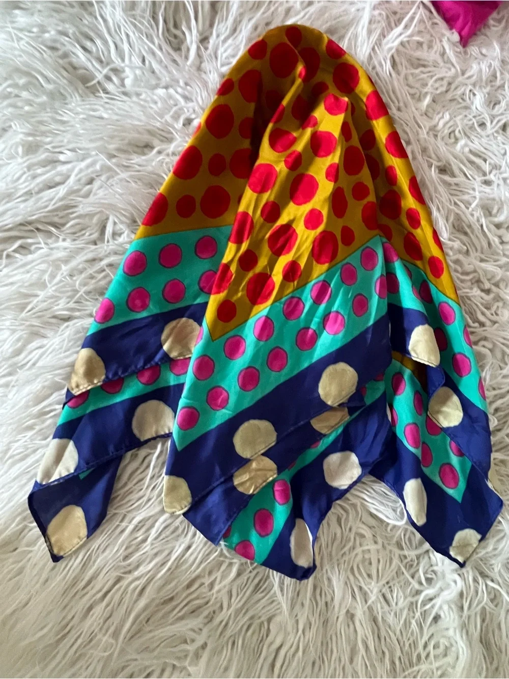 ZARA POLKADOT SILK SCARF